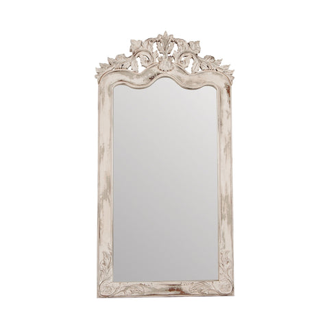 Crossroads Florentine Floor Crossroads European White Home Beveled Wall Mirror