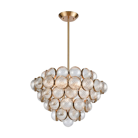 Sphaira Satin Brass Light Vintage Fixture Ceiling Chandelier