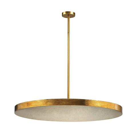 Laigne 4 Light Disc In Gold Leaf Light Vintage Fixture Ceiling Pendant