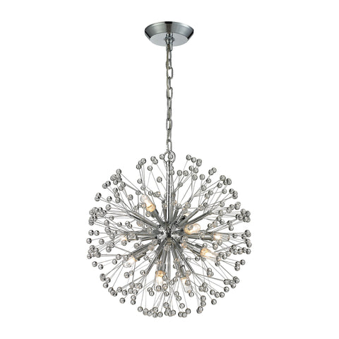 Starburst 9-Light Polished Chrome Light Vintage Fixture Ceiling Chandelier