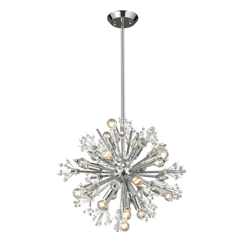 Starburst 15-Light Polished Chrome Light Vintage Fixture Ceiling Chandelier