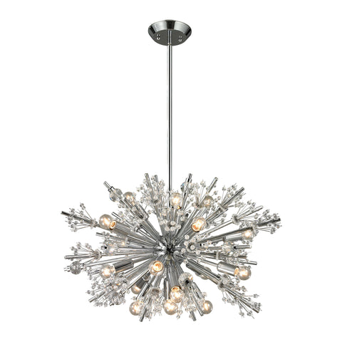 Starburst 19-Light Polished Chrome Light Vintage Fixture Ceiling Chandelier