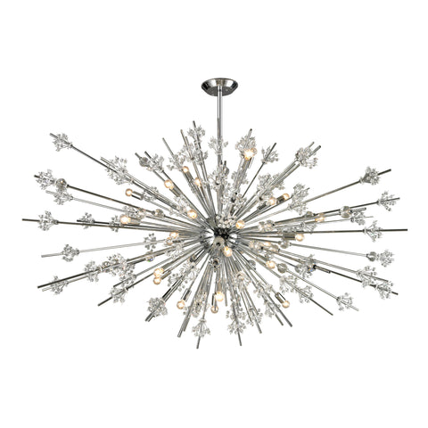 Starburst 31-Light Polished Chrome Light Vintage Fixture Ceiling Chandelier