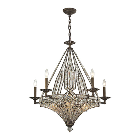 Jausten 10-Light Antique Bronze Light Vintage Fixture Ceiling Chandelier