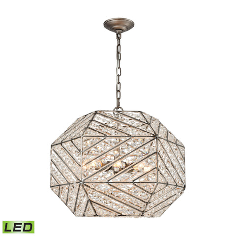 Constructs 8-Light Weathered Zinc Includes LED Bulb(s) Light Vintage Chandelier