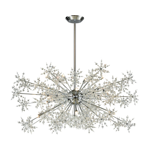 Snowburst 20-Light Polished Chrome Light Vintage Fixture Ceiling Chandelier