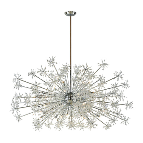 Snowburst 30-Light Polished Chrome Light Vintage Fixture Ceiling Chandelier