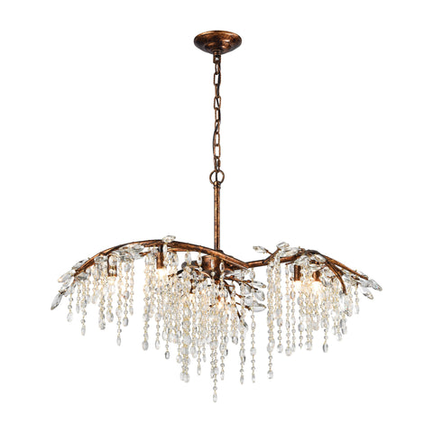 Elia 6-Light Spanish Bronze Light Vintage Fixture Ceiling Chandelier