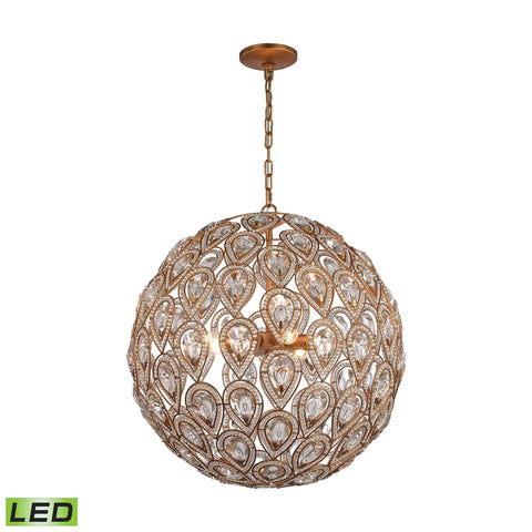 Evolve 8-Light Matte Gold Includes LED Bulb(s) Light Vintage Fixture Chandelier