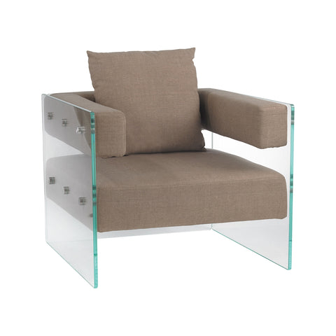 Frankfurt Clear Light Brown Modern Lounge Dining Chair