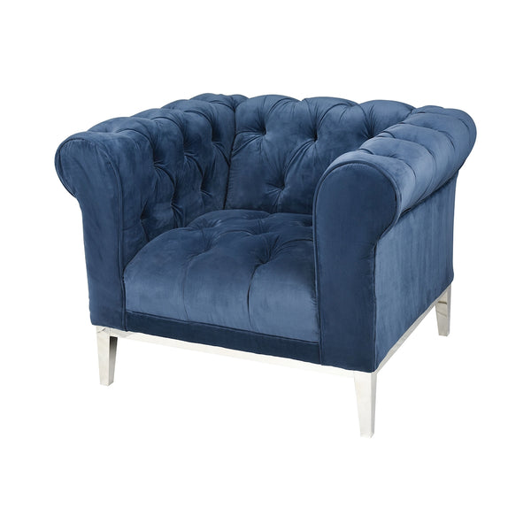 Sophie Navy Blue Modern Lounge Dining Chair