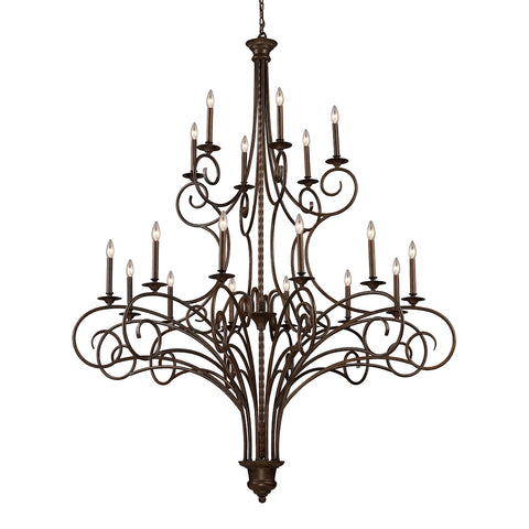 Gloucester 12+6-Light Antique Bronze Light Vintage Fixture Ceiling Chandelier