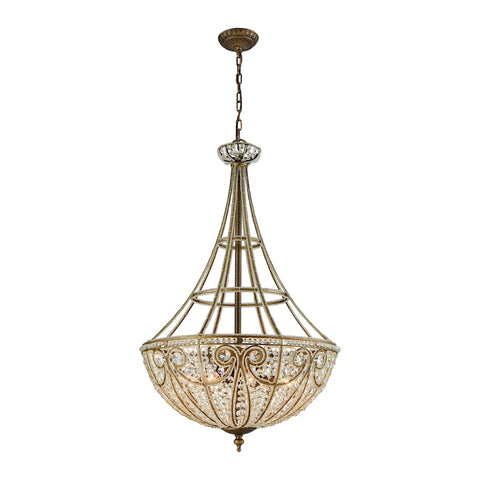 Elizabethan 8-Light Dark Bronze Light Vintage Fixture Ceiling Chandelier