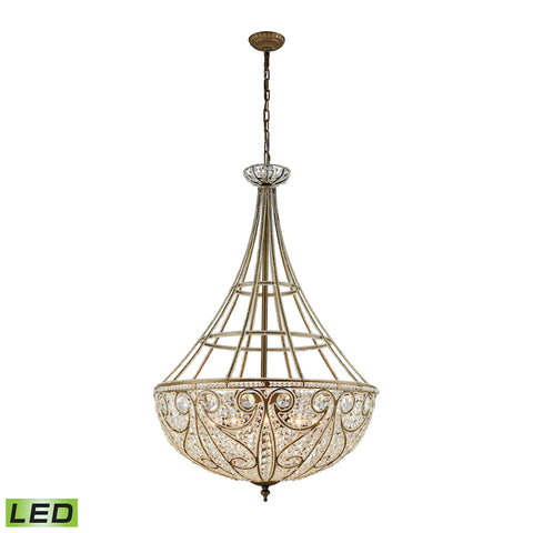 Elizabethan 10-Light Dark Bronze Includes LED Bulb(s) Light Vintage Chandelier