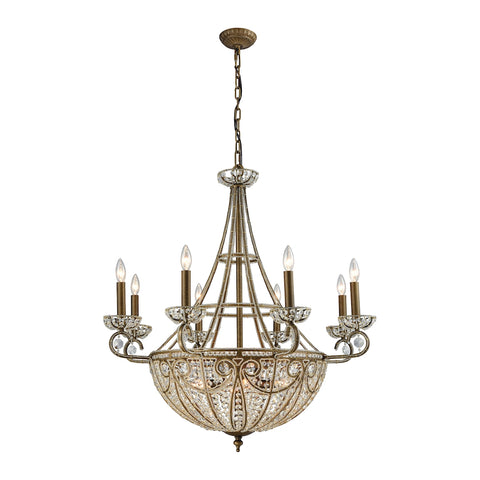 Elizabethan 14-Light Dark Bronze Light Vintage Fixture Ceiling Chandelier