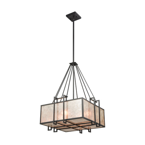 Stasis 4 Oil Rubbed Bronze Light Glass Vintage Fixture Ceiling Pendant