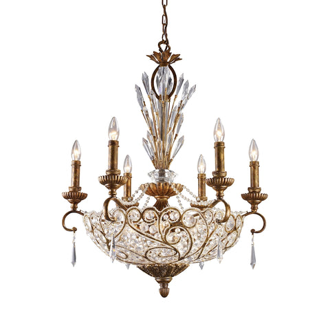 Senecal 12-Light Spanish Bronze Light Vintage Fixture Ceiling Chandelier