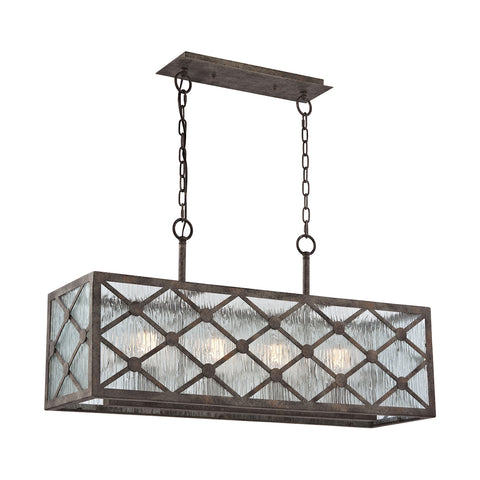 Radley 4-Light Malted Rust Light Vintage Fixture Ceiling Chandelier