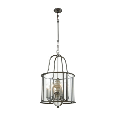 Neo Classica 8-Light Aged Black Nickel Weathered Birch Crystal Light Chandelier