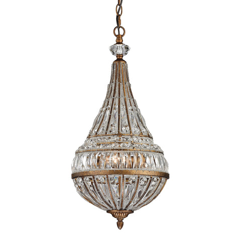 Empire Collection 3 light Mocha Light Glass Vintage Fixture Ceiling Mini Pendant