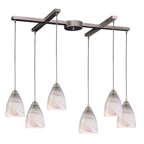 Pierra Collection Cream Light Glass Vintage Fixture Ceiling Pendant