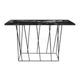 The TemaHome Helix Marble Console with Black Lacquered Steel Legs 9500.627477