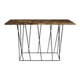 The TemaHome Helix Marble Console with Black Lacquered Steel Legs 9500.627491