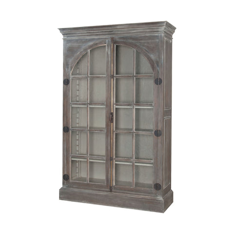 Manor Arched Door Display Griege Waterfront Grey Whitewash Credenza Cabinet