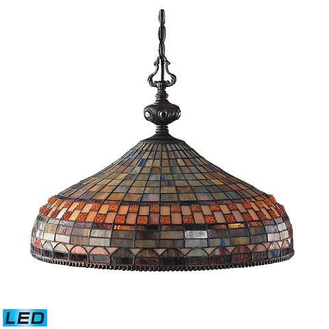 Jewelstone 3-Light Pendant Classic Bronze LED 800 Lumens Light Chandelier