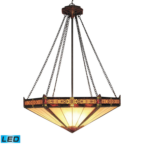 Filigree 3-Light Aged Bronze LED 800 Lumens (2400 Lumens Total) Dimming Pendant