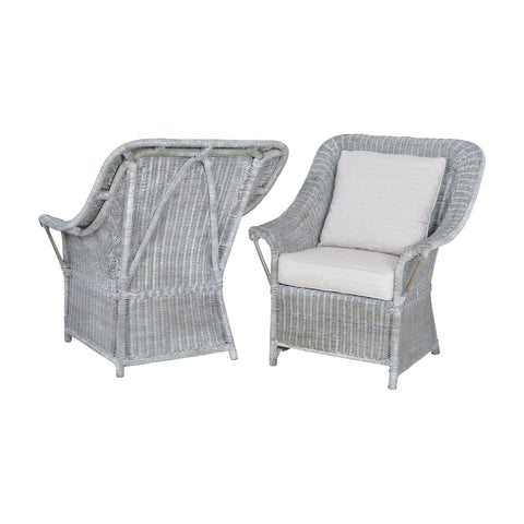 Retreat s In Waterfront Grey Stain White Wash Set Of 2 Modern Dining Chair