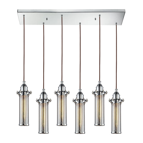 Fulton Polished Chrome Light P Light Glass Vintage Fixture Ceiling Mini Pendant