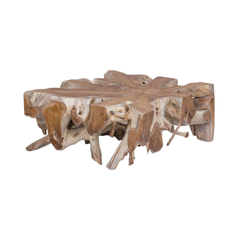 Teak Starburst Natural Finish Vintage Coffee Table