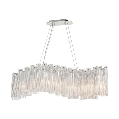 Diplomat 9-Light In Chrome Clear Fixture Ceiling Shade Hanging Island Light