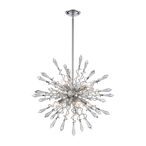 Starbound Medium Polished Chrome Clear Light Vintage Fixture Ceiling Pendant